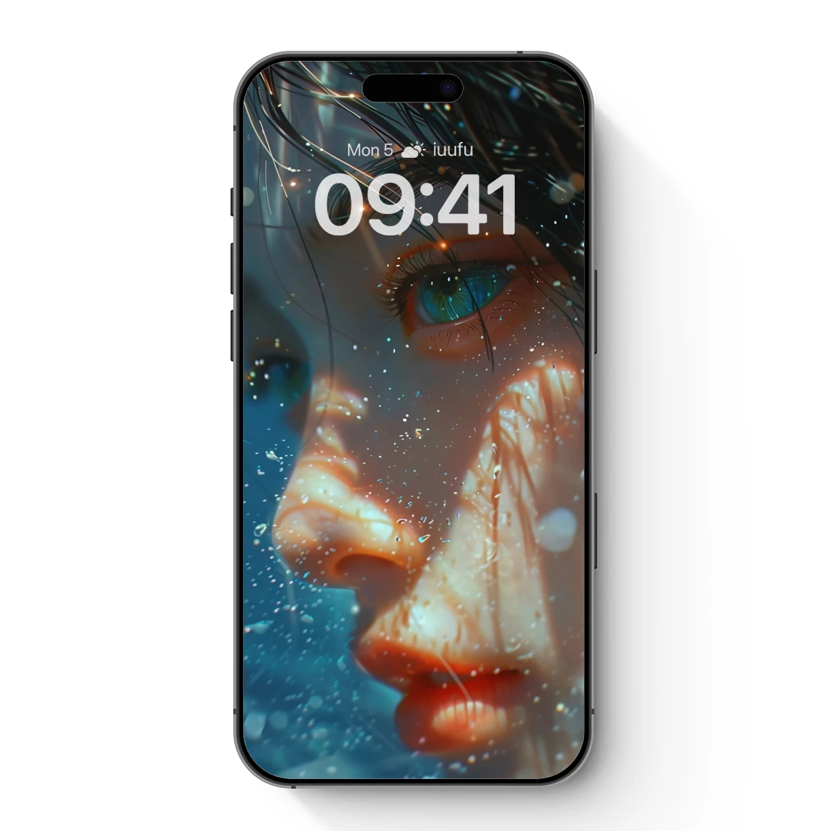 Aquatic Vision: Ethereal Face in Water