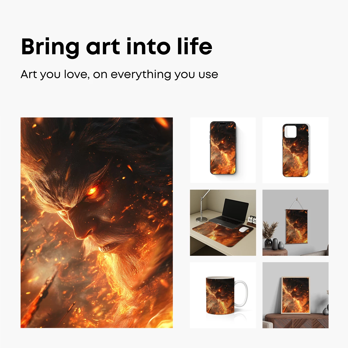 Fiery Titan: Mythic Warrior in Flames - Image 2