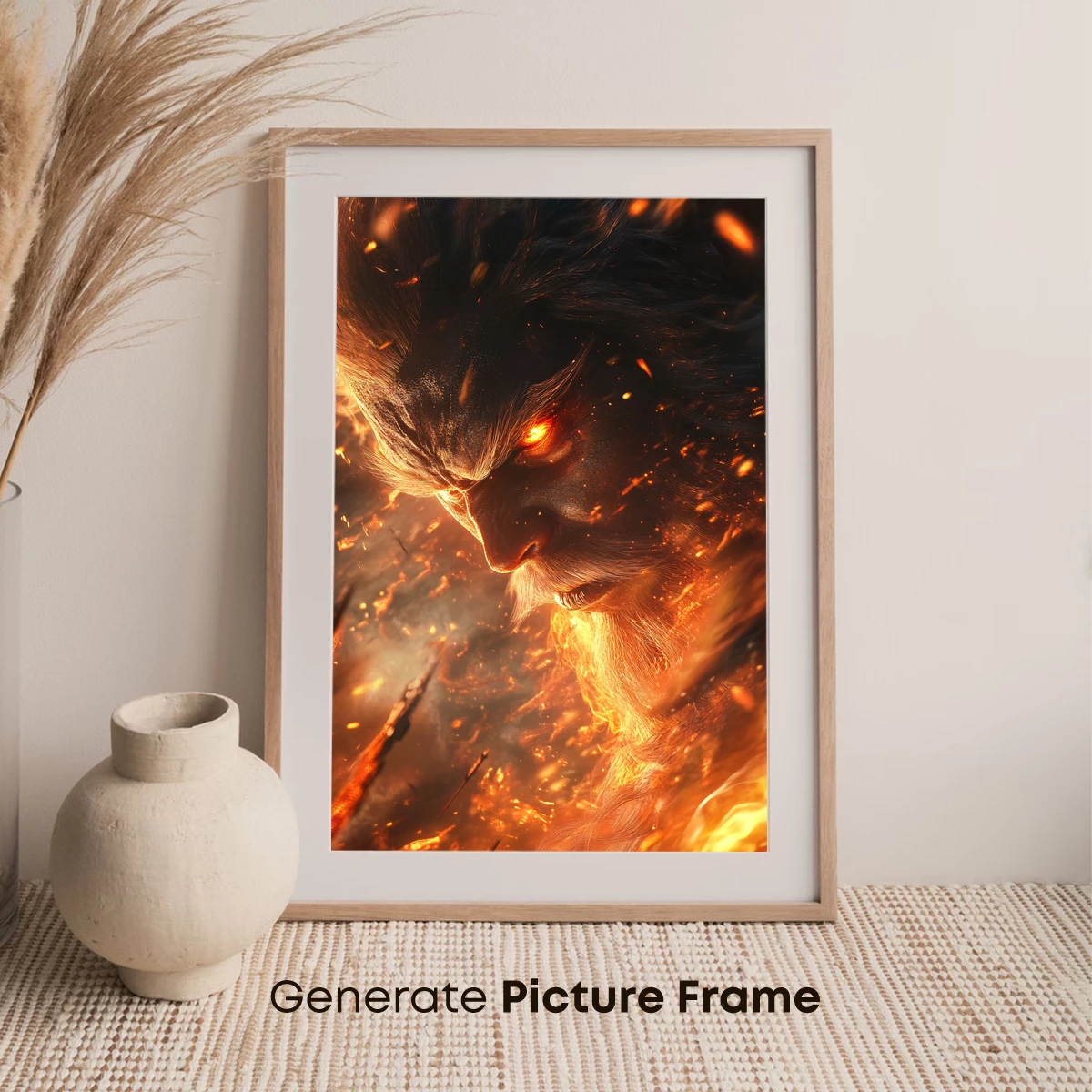 Fiery Titan: Mythic Warrior in Flames - Image 7