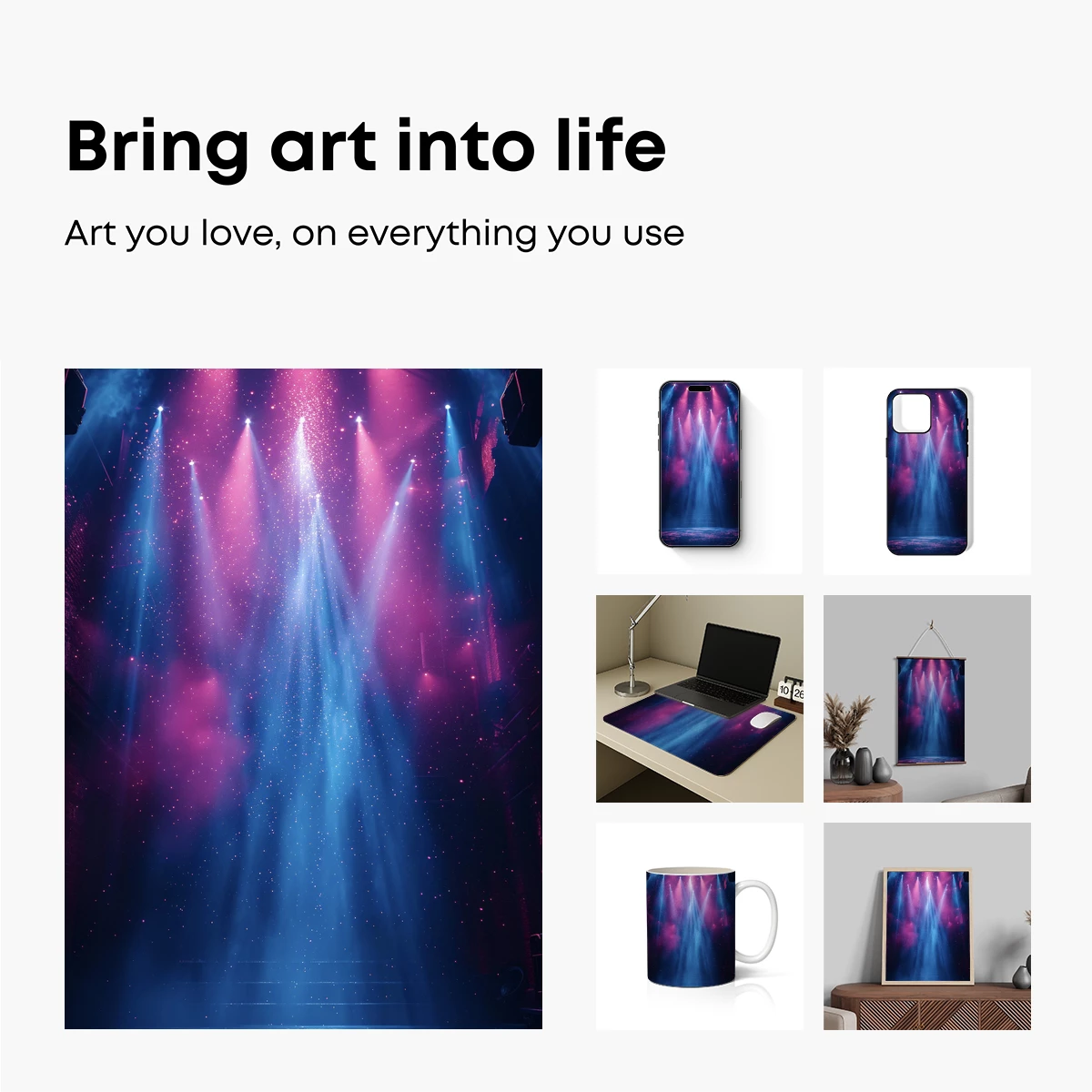 Neon Symphony: Light Beams in Cosmic Harmony - Image 2