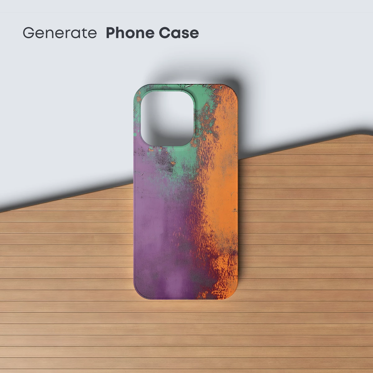 Abstract Fusion: Teal, Purple, and Orange Harmony - Image 3