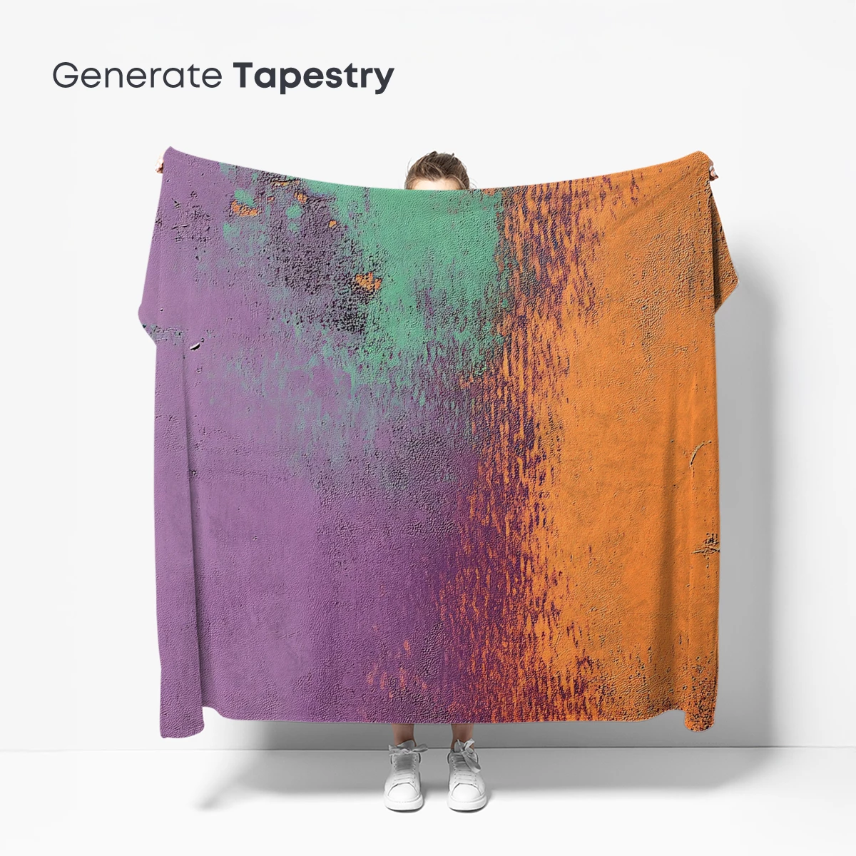 Abstract Fusion: Teal, Purple, and Orange Harmony - Image 5