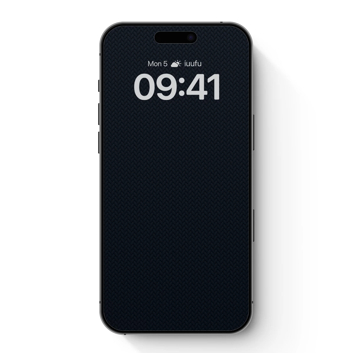 Elegant Herringbone Weave in Midnight Blue