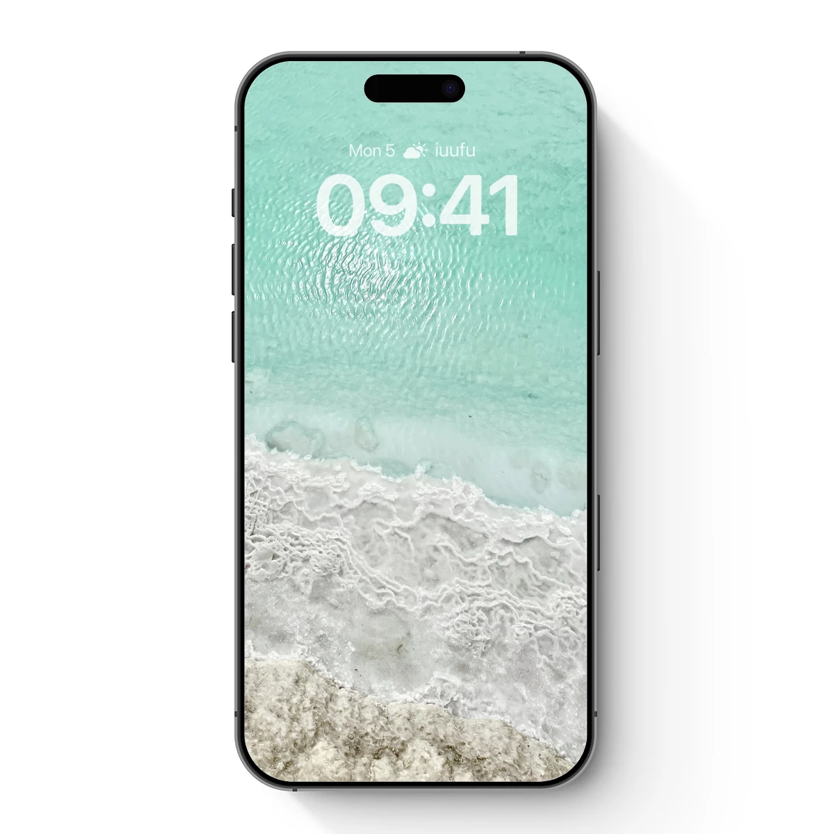 Crystal Serenity: Aqua Waters Over Salt Crystals