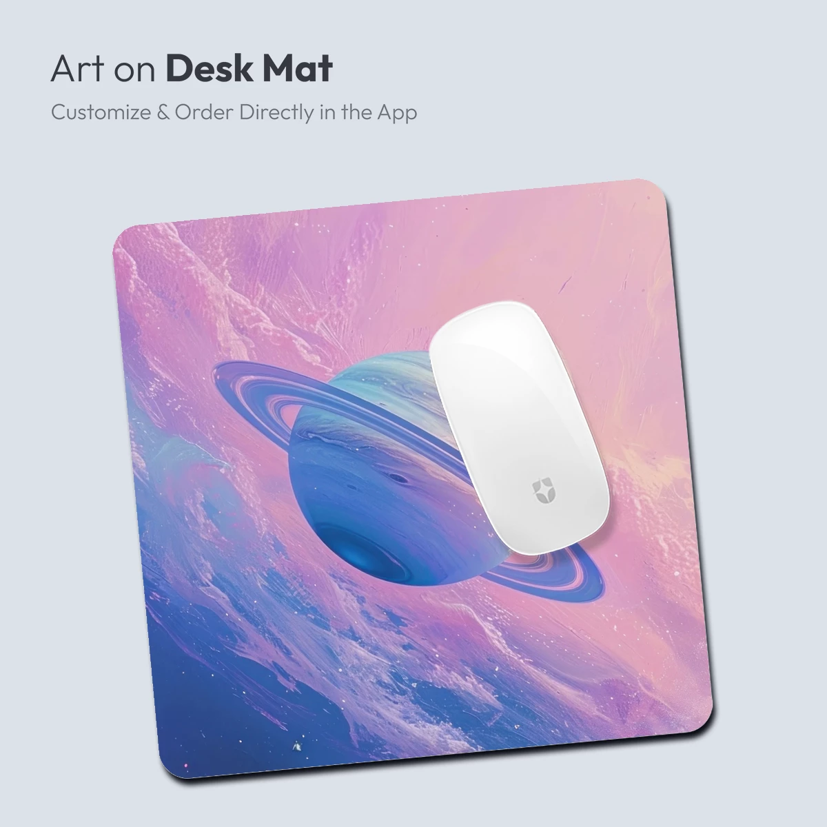 Cosmic Dream: Surreal Saturn in Pastel Nebula - Image 3