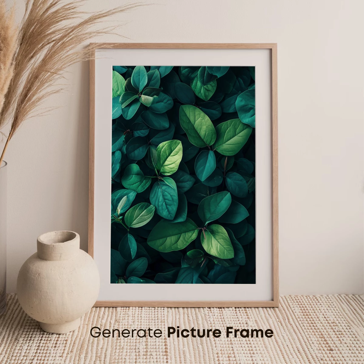 Emerald Leaf Symphony: Nature's Textured Harmony - Image 7