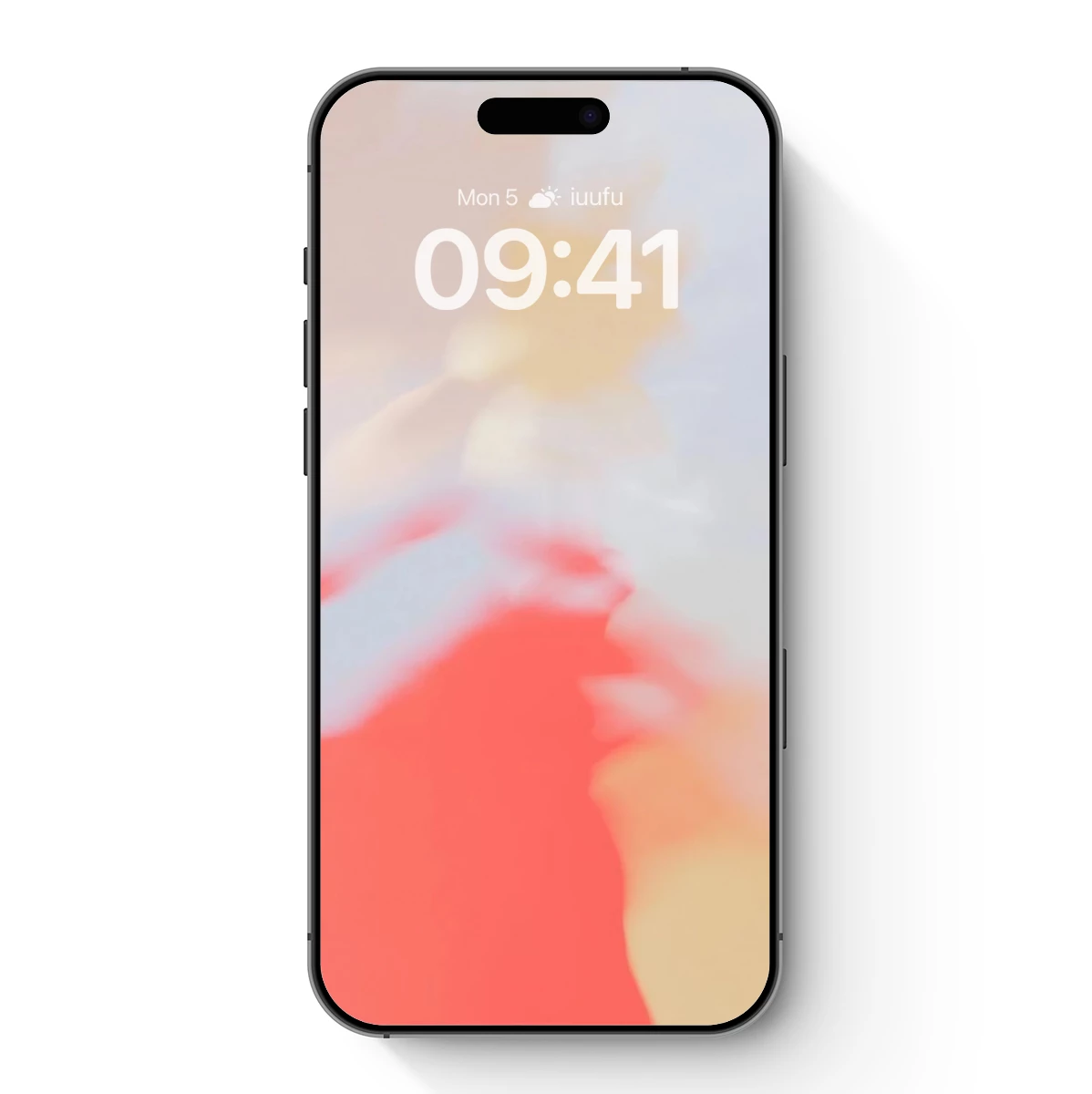 Blurred Elegance: Abstract Figure in Coral Dress