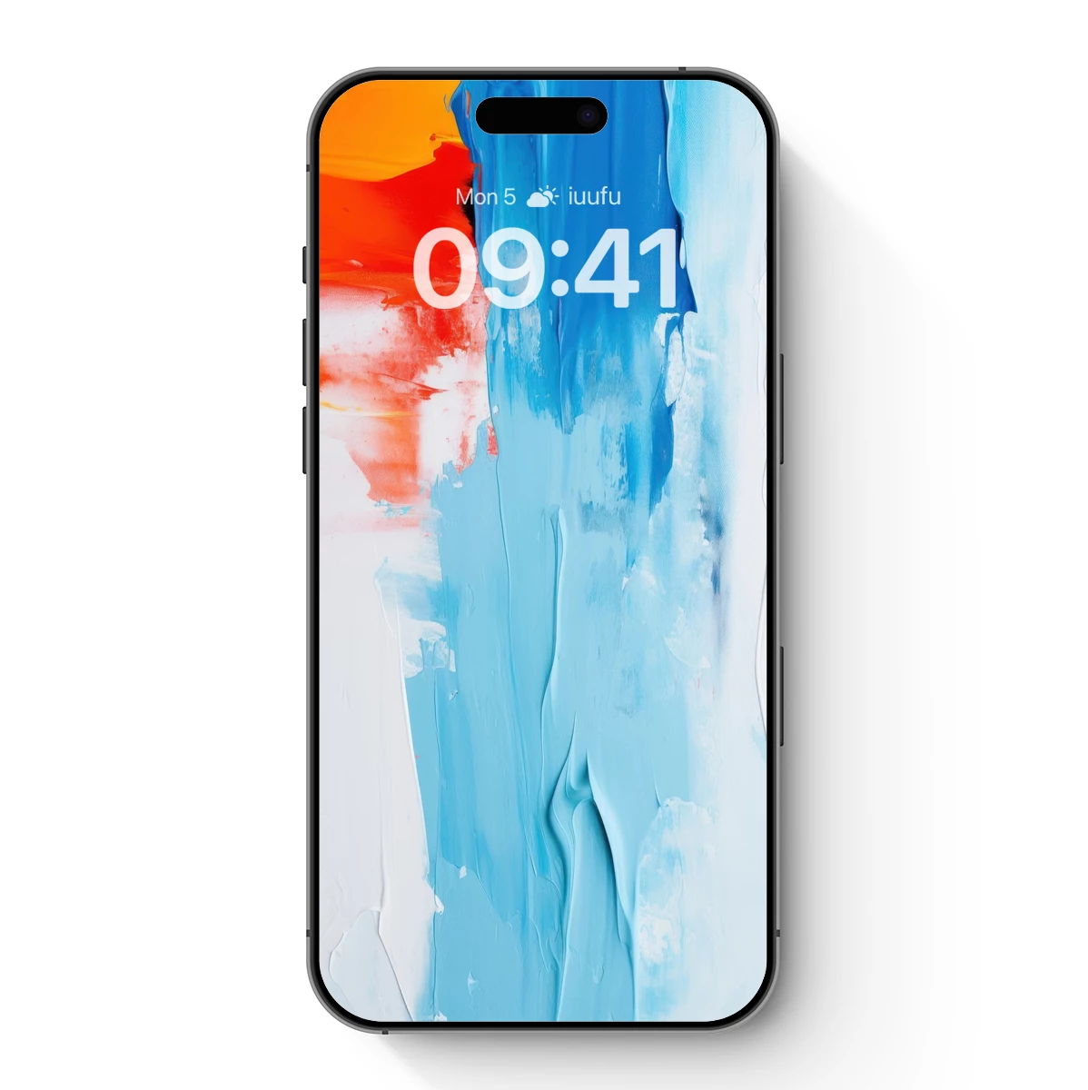 Abstract Brushstroke Symphony: Orange and Blue Fusion