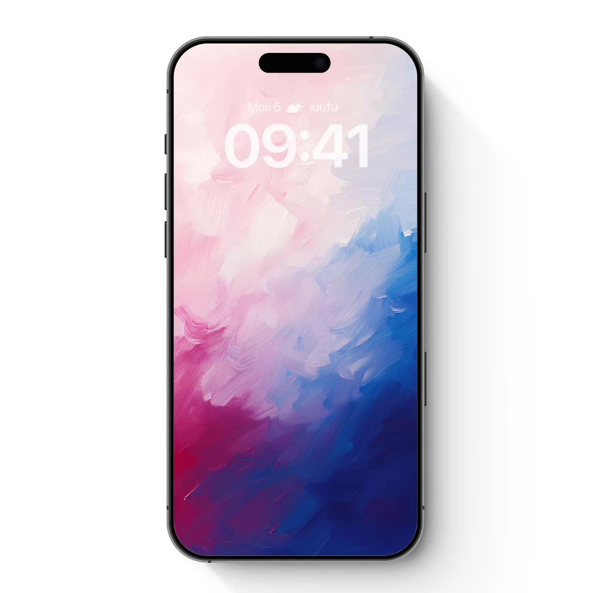 Abstract Brushstroke Symphony: Pink, Blue, and White Harmony