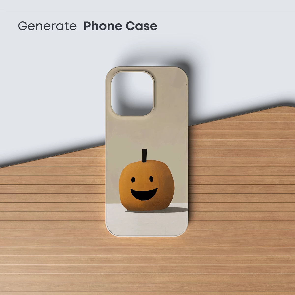 Cheerful Pumpkin Smile: Textured Minimalism - Image 3