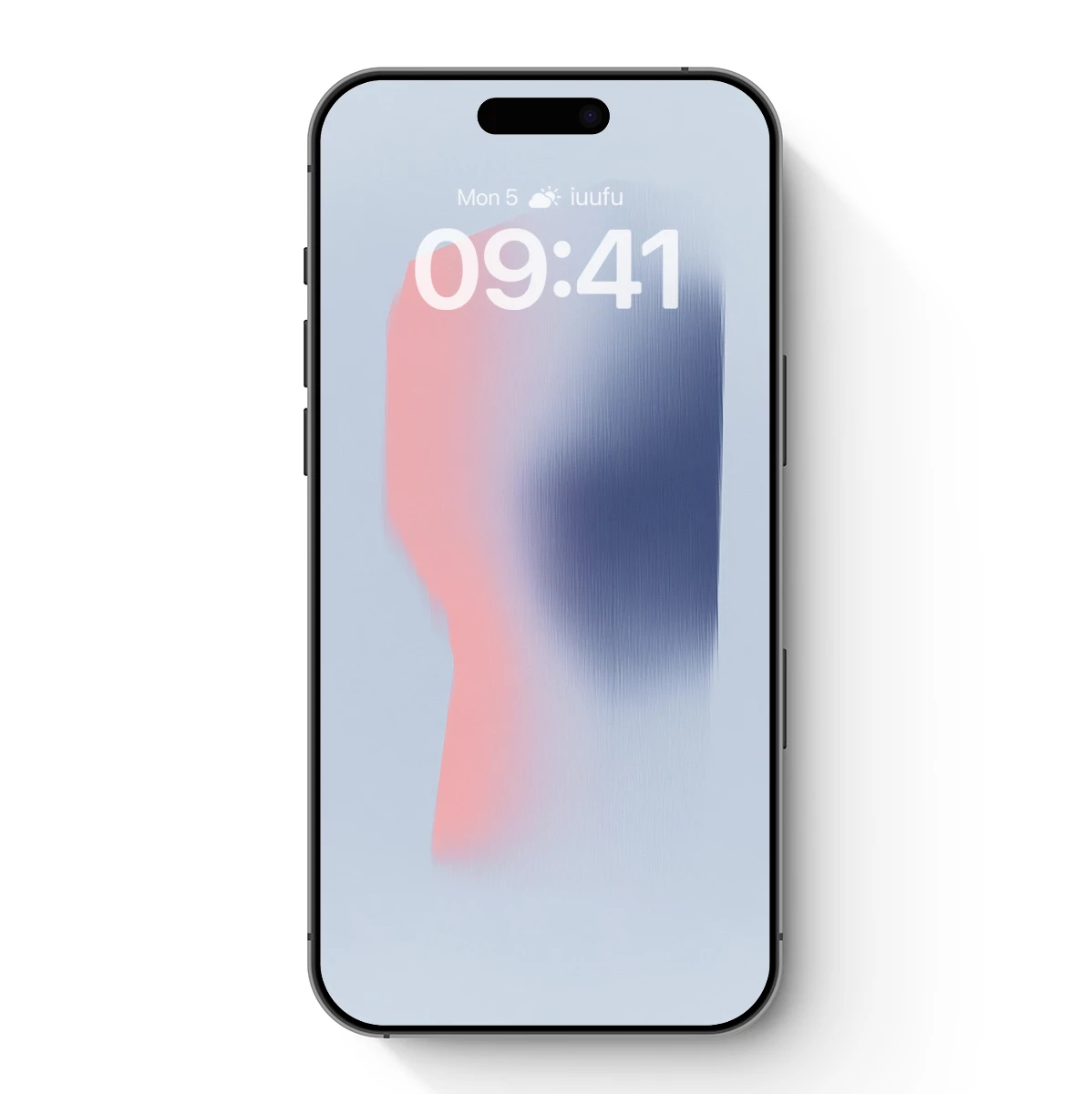 Blurred Dichotomy: Abstract Face in Coral and Navy