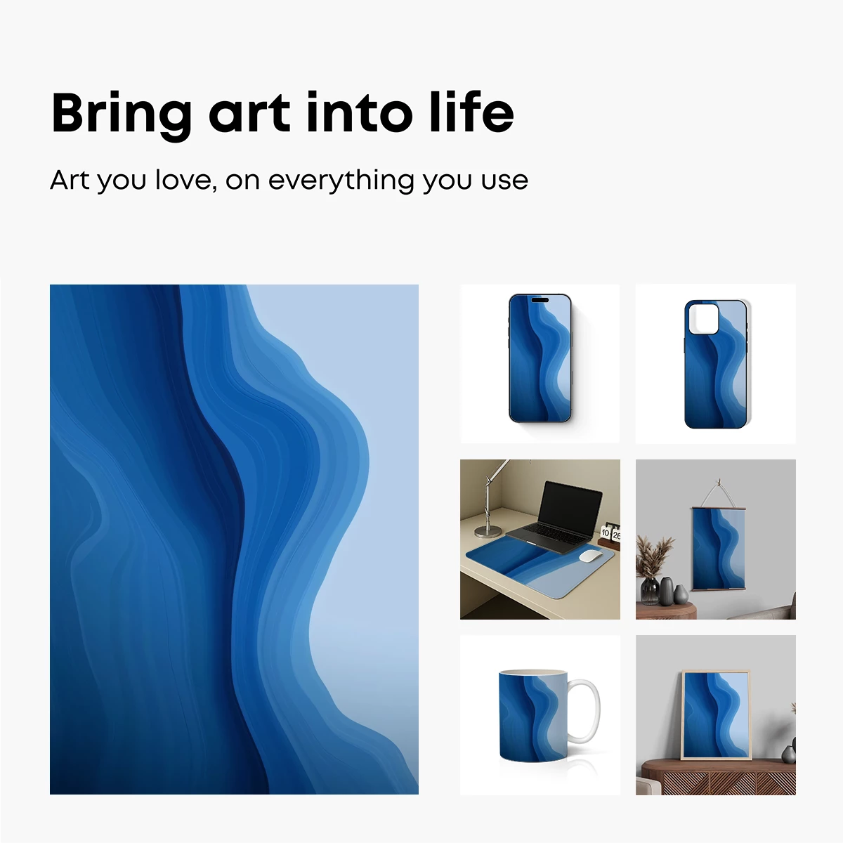 Blue Abyss: Wavy Layers of Depth - Image 2