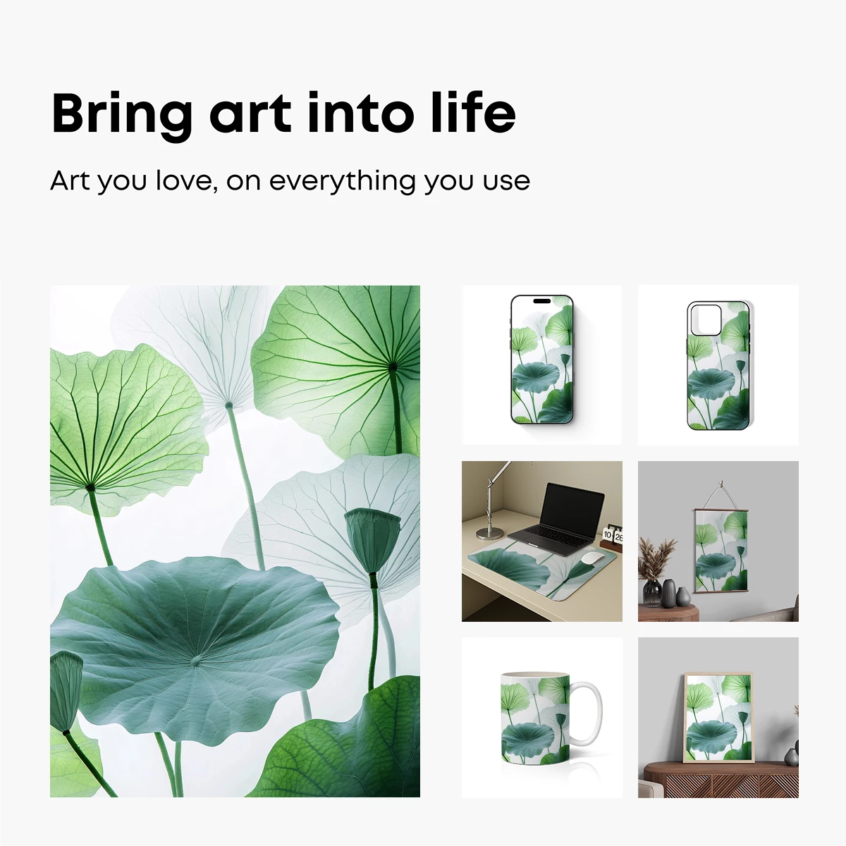 Ethereal Lotus Leaves: Nature's Delicate Canopy - Image 2