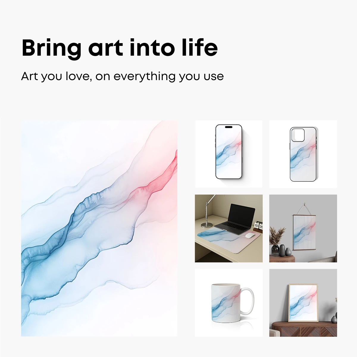 Ethereal Flow: Abstract Watercolor Waves