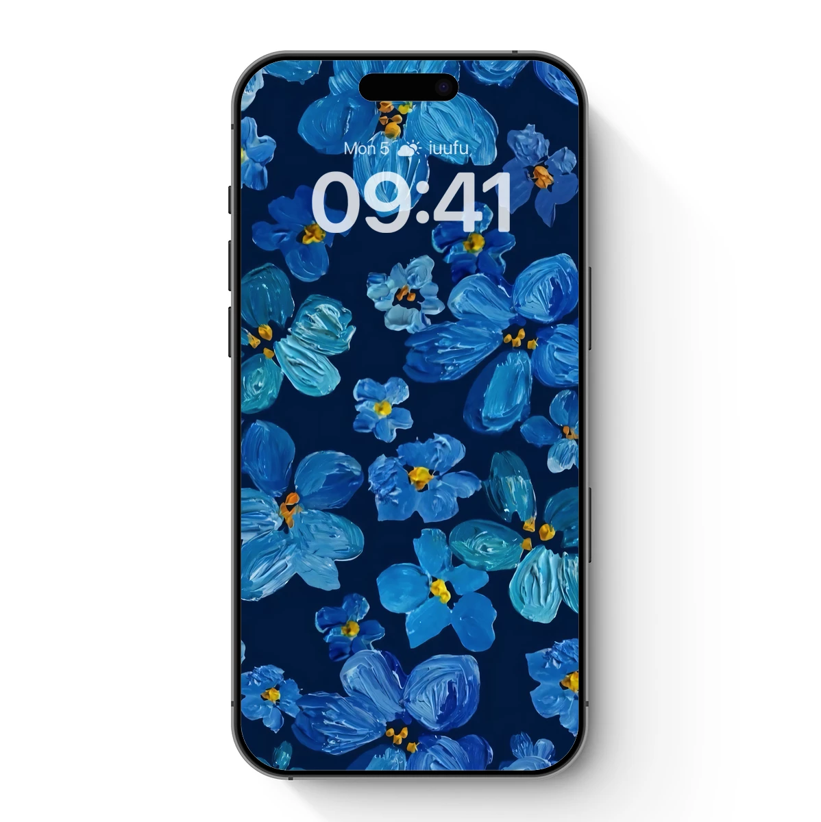 Blue Floral Symphony: Impressionist Blooms