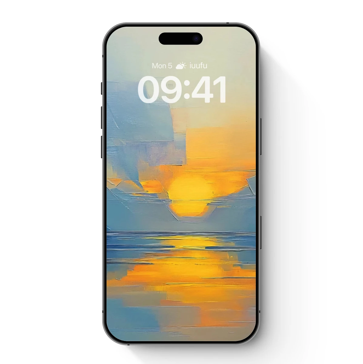Geometric Sunset Reflections: Abstract Landscape Art