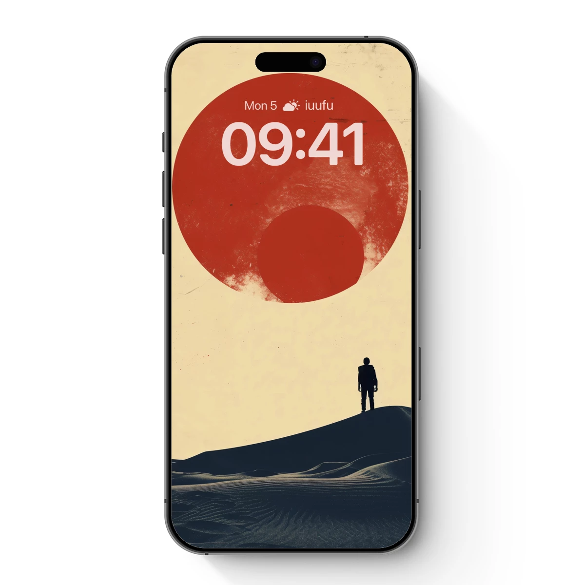 Desert Solitude: Twin Suns Over Sand Dunes