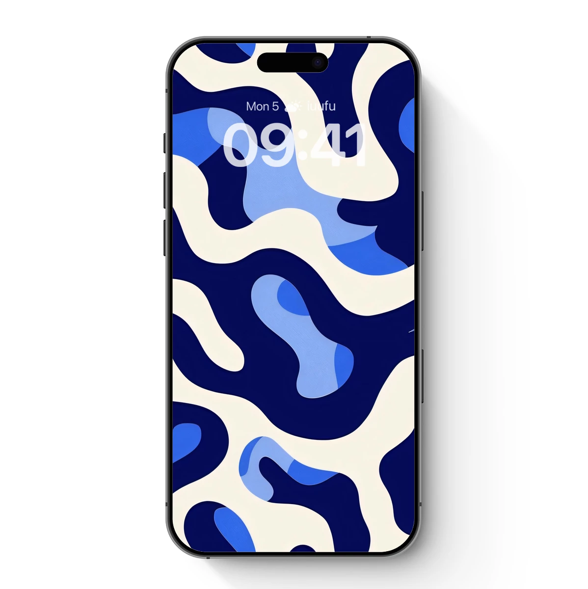 Abstract Ocean Waves: Blue and White Fluid Dynamics
