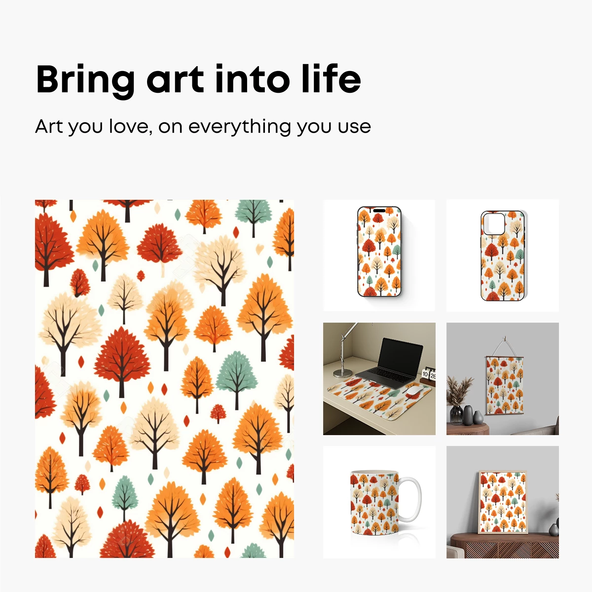 Autumn Forest Palette: Vibrant Trees in Seasonal Harmony - Image 2