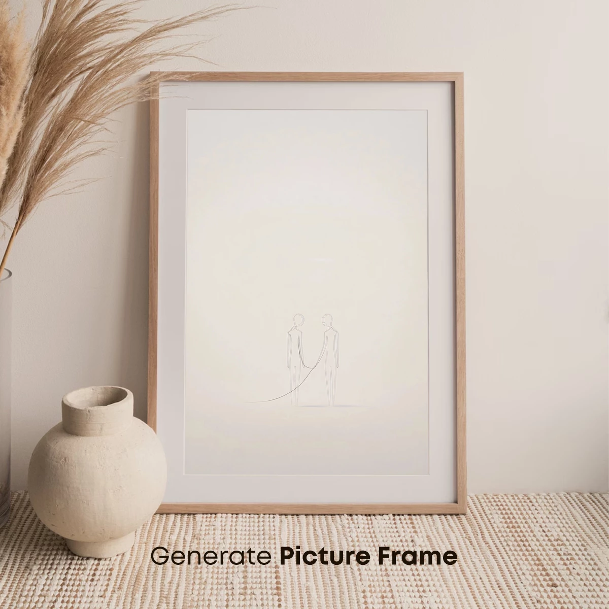 Eternal Bond: Minimalist Line Art Duo - Image 7