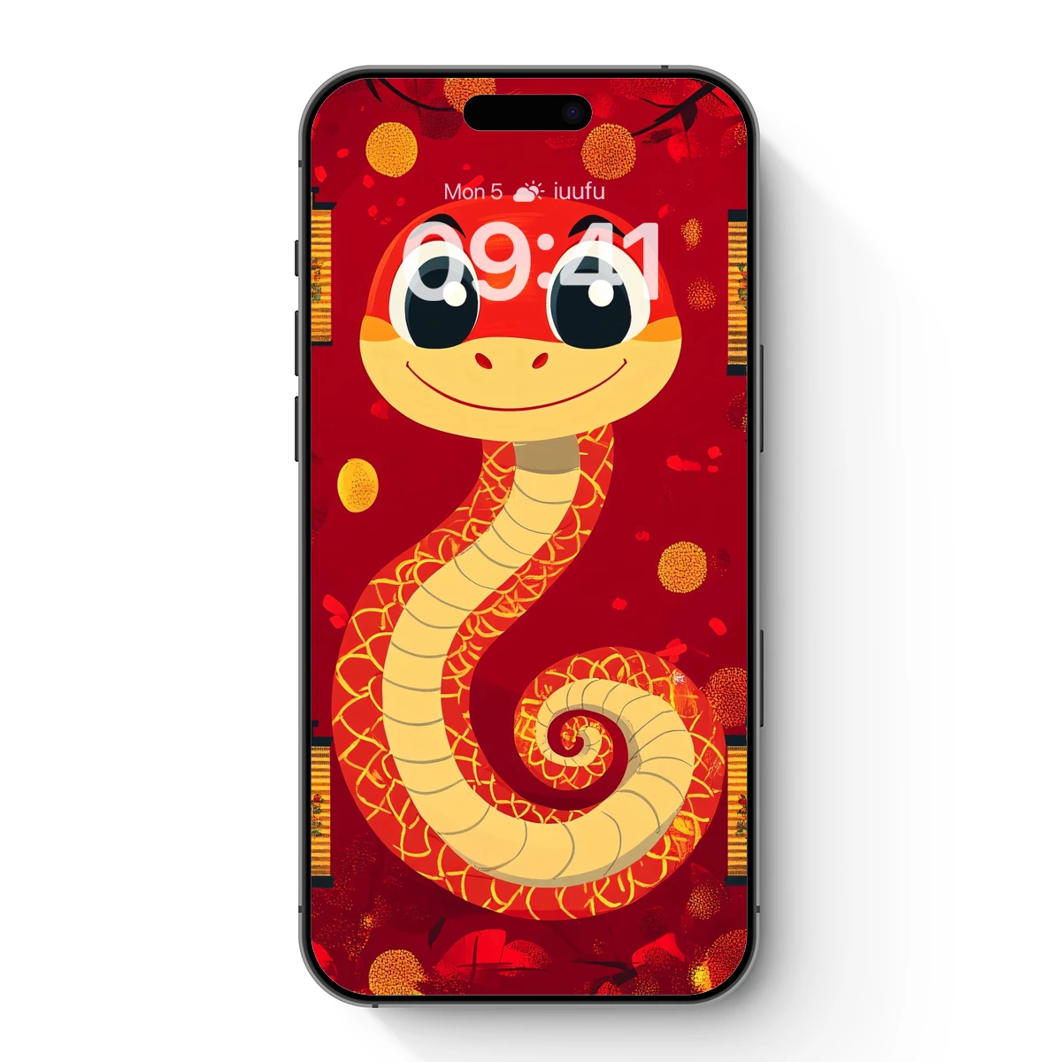 Charming Snake Amidst Festive Lanterns