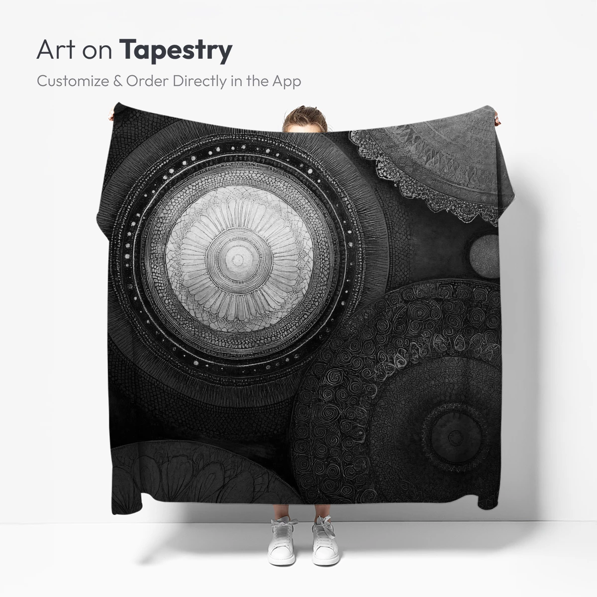 Eternal Mandala Echoes: Monochrome Symmetry - Image 4