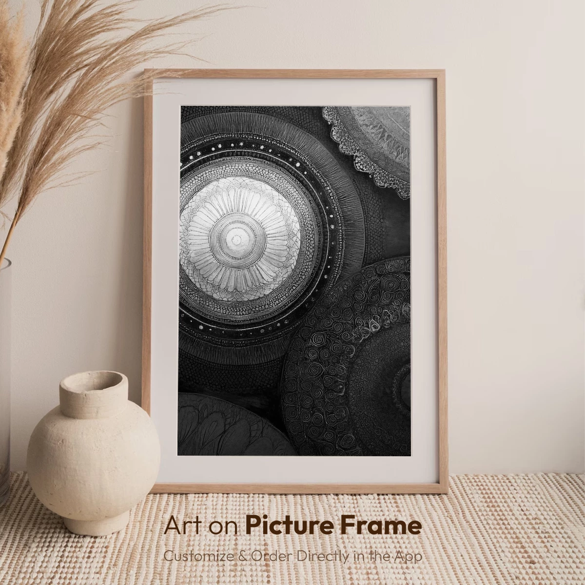 Eternal Mandala Echoes: Monochrome Symmetry - Image 6