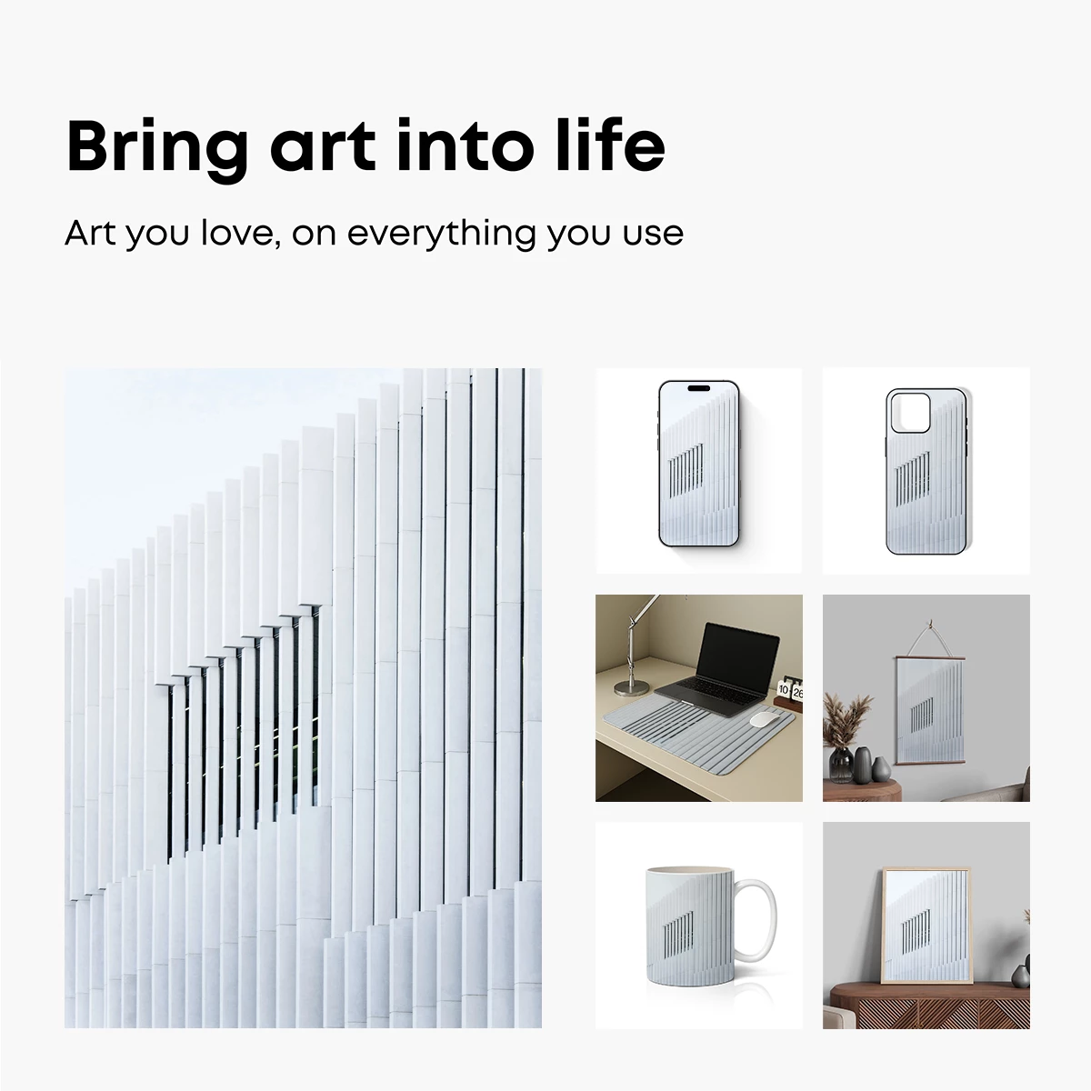 Geometric Symphony: Ascending Columns in Harmony - Image 2