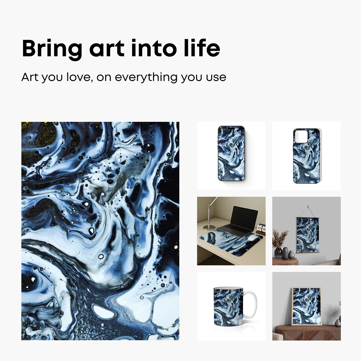 Ethereal Ink Swirls: Cosmic Dance of Colors - Image 2