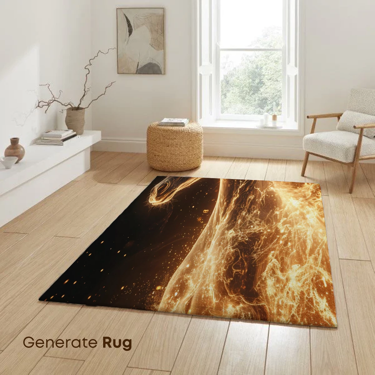 Flaming Equine Spirit: A Blaze of Golden Power - Image 6