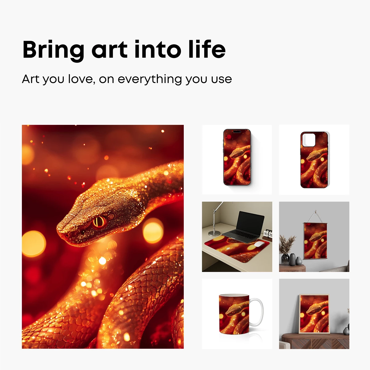 Golden Serpent in Emberlight