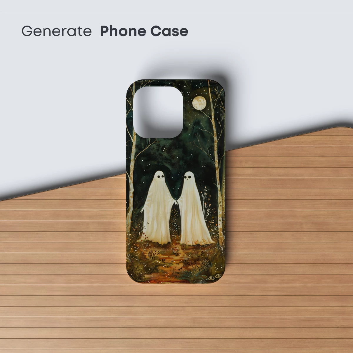 Ghostly Duo in Moonlit Forest - Image 3