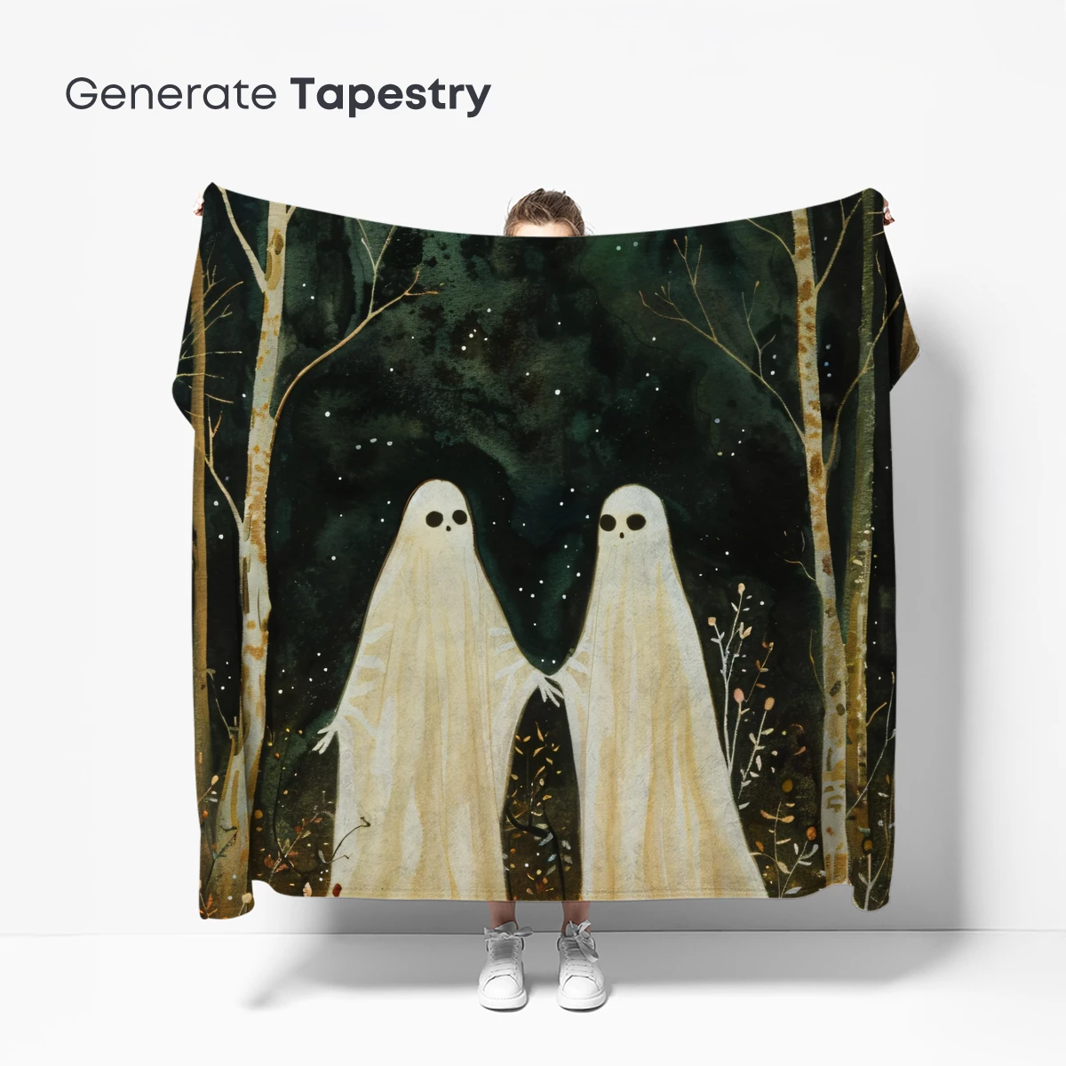 Ghostly Duo in Moonlit Forest - Image 5