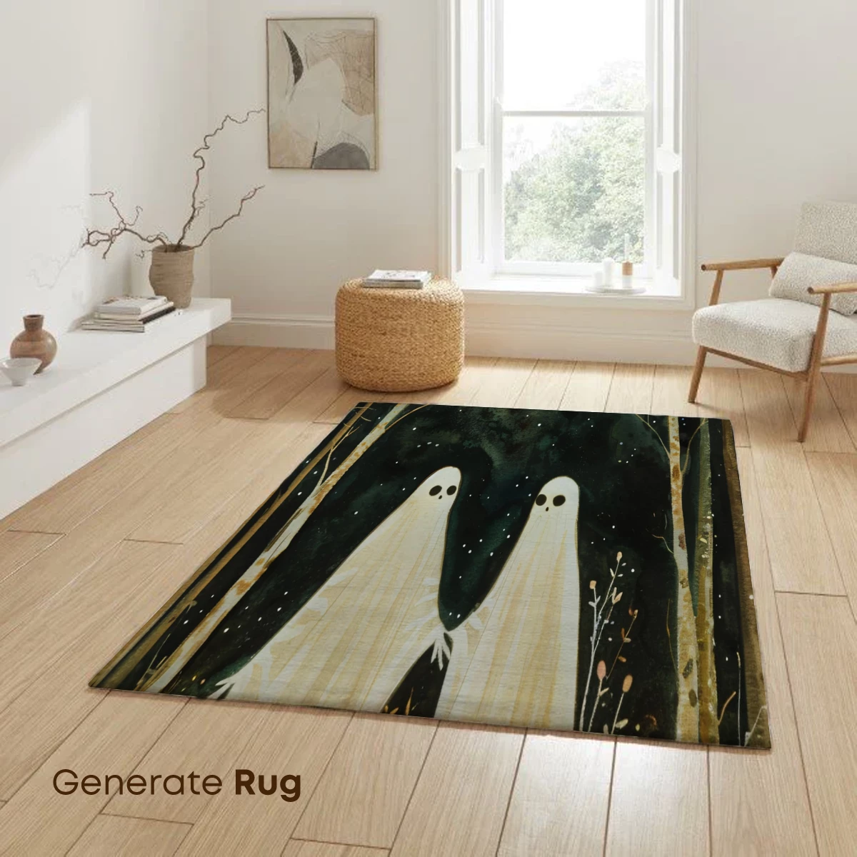 Ghostly Duo in Moonlit Forest - Image 6