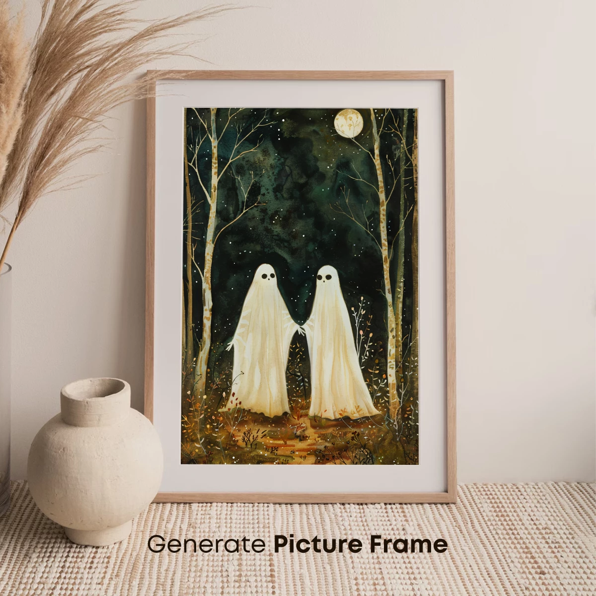 Ghostly Duo in Moonlit Forest - Image 7