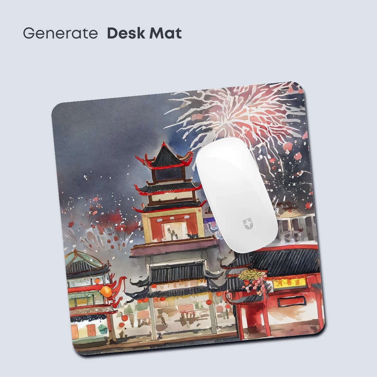 Celestial Fireworks Over Ancient Pagoda - Image 4