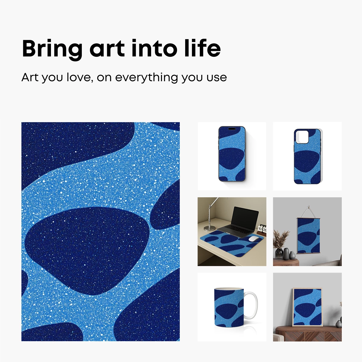 Blue Cosmic Ripple: Abstract Fluid Art - Image 2