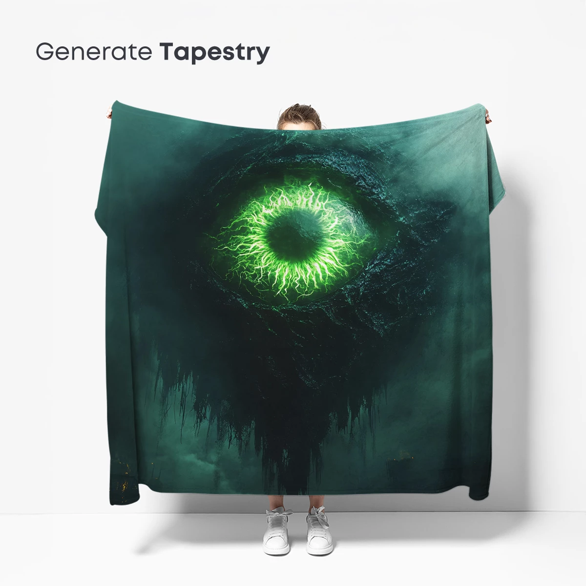 Ethereal Eye of the Abyss: Neon Green Visions - Image 5