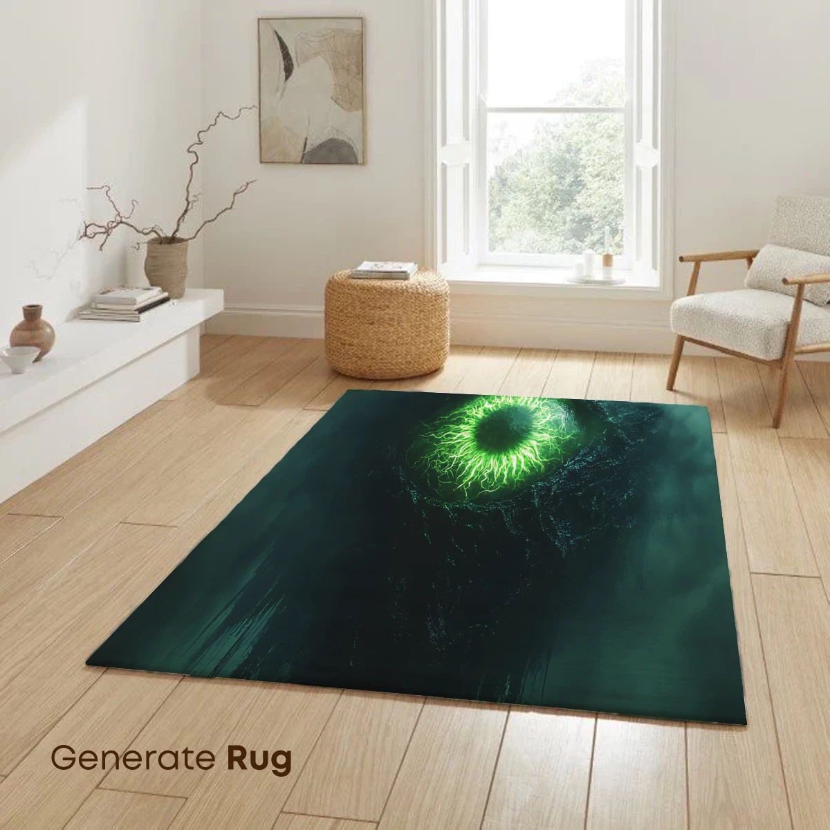 Ethereal Eye of the Abyss: Neon Green Visions - Image 6