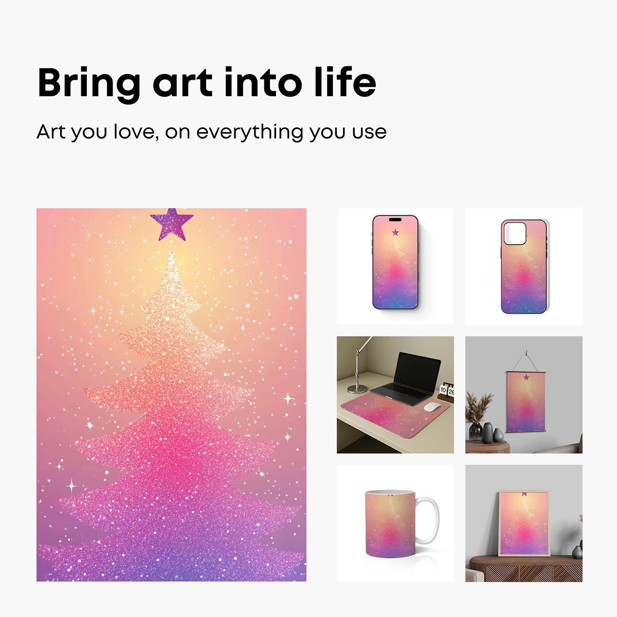 Glittering Gradient Christmas Tree - Image 2