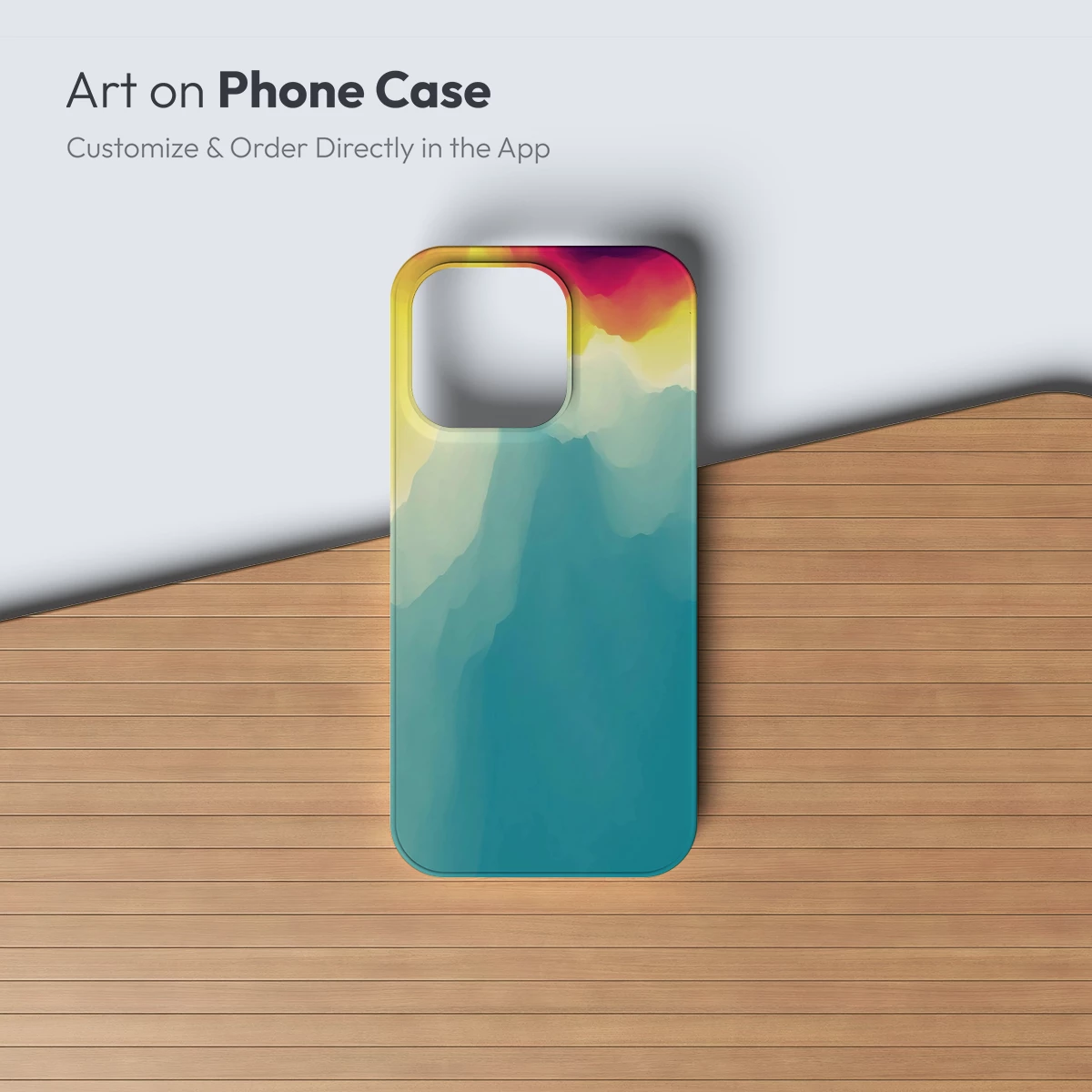 Abstract Mountain Dawn: Color Fusion Landscape - Image 2