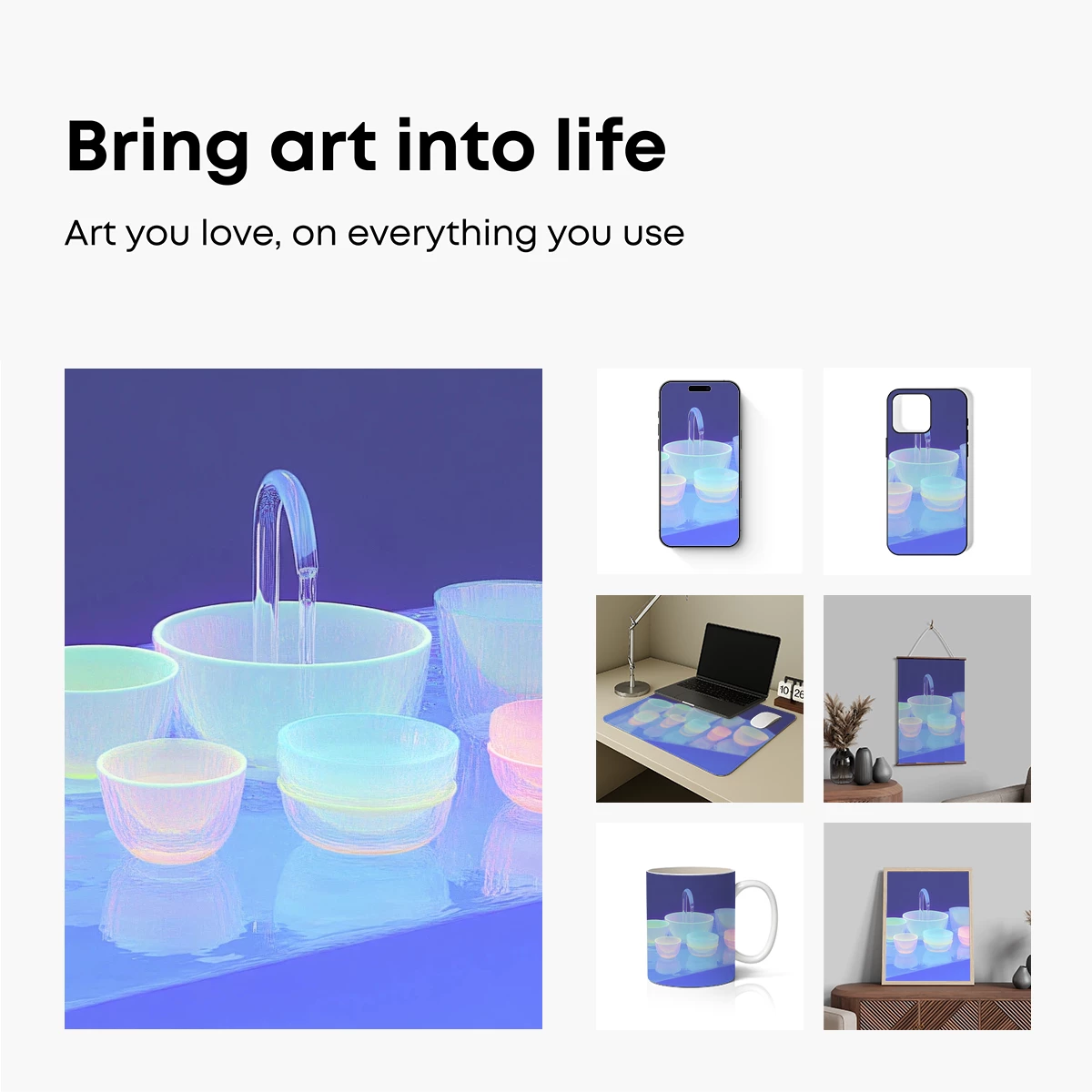 Neon Glow Bowls: Futuristic Hydration Art - Image 2
