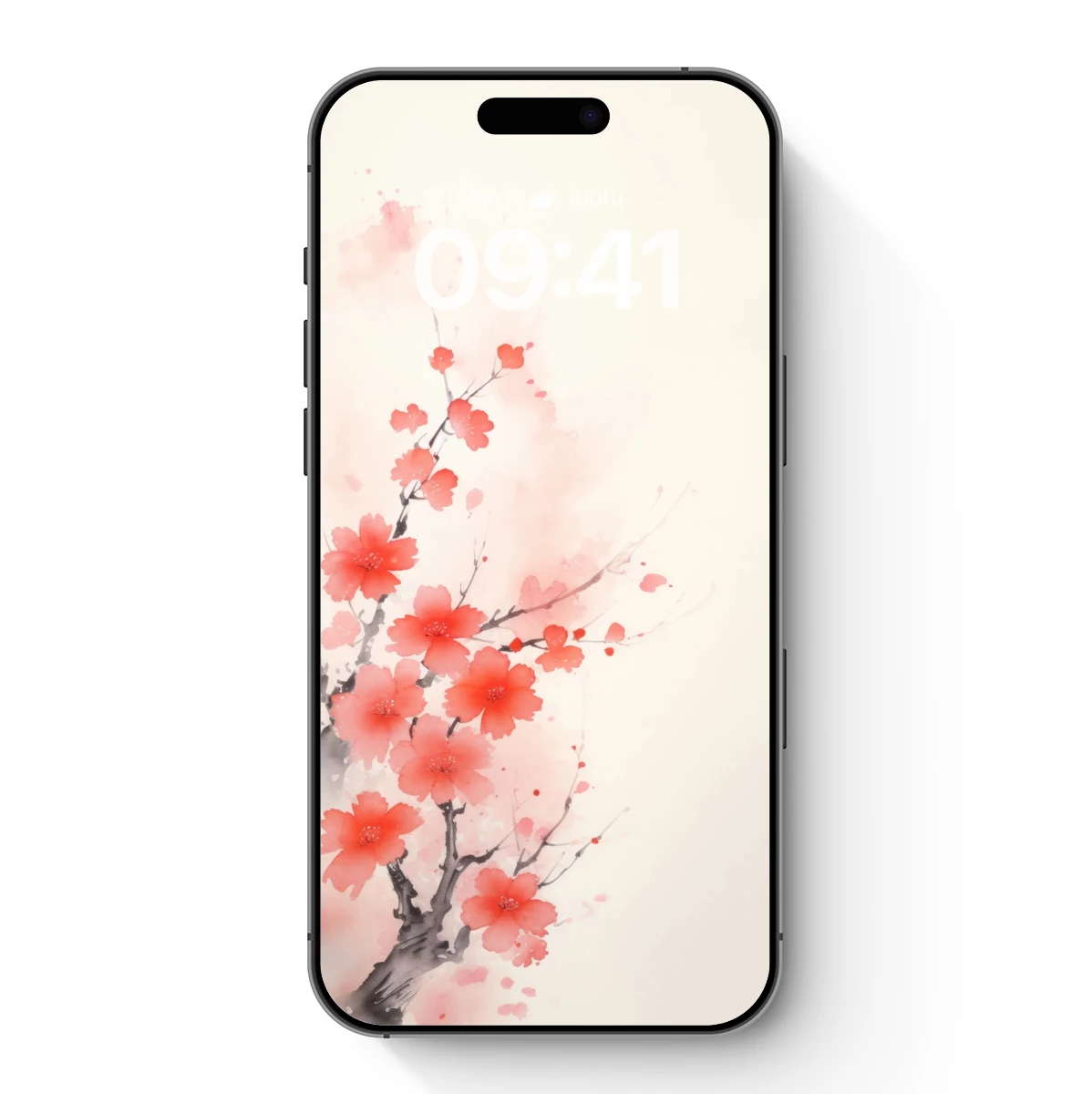 Blossom Whisper: Ink-Painted Cherry Flowers
