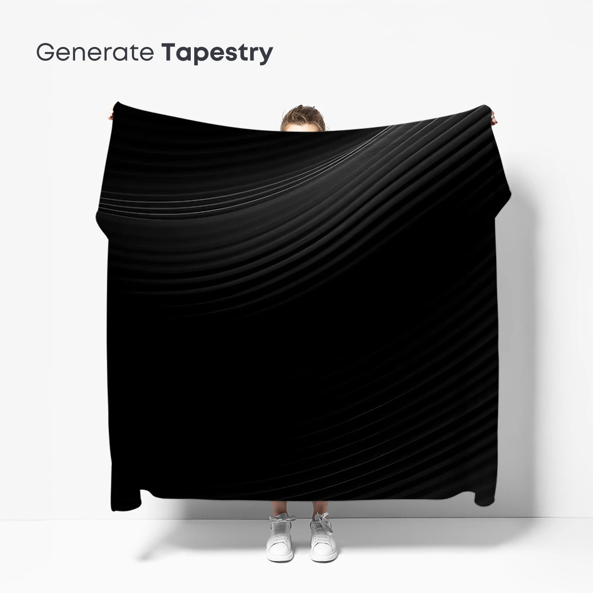 Elegant Black Waves: Abstract Flow - Image 5