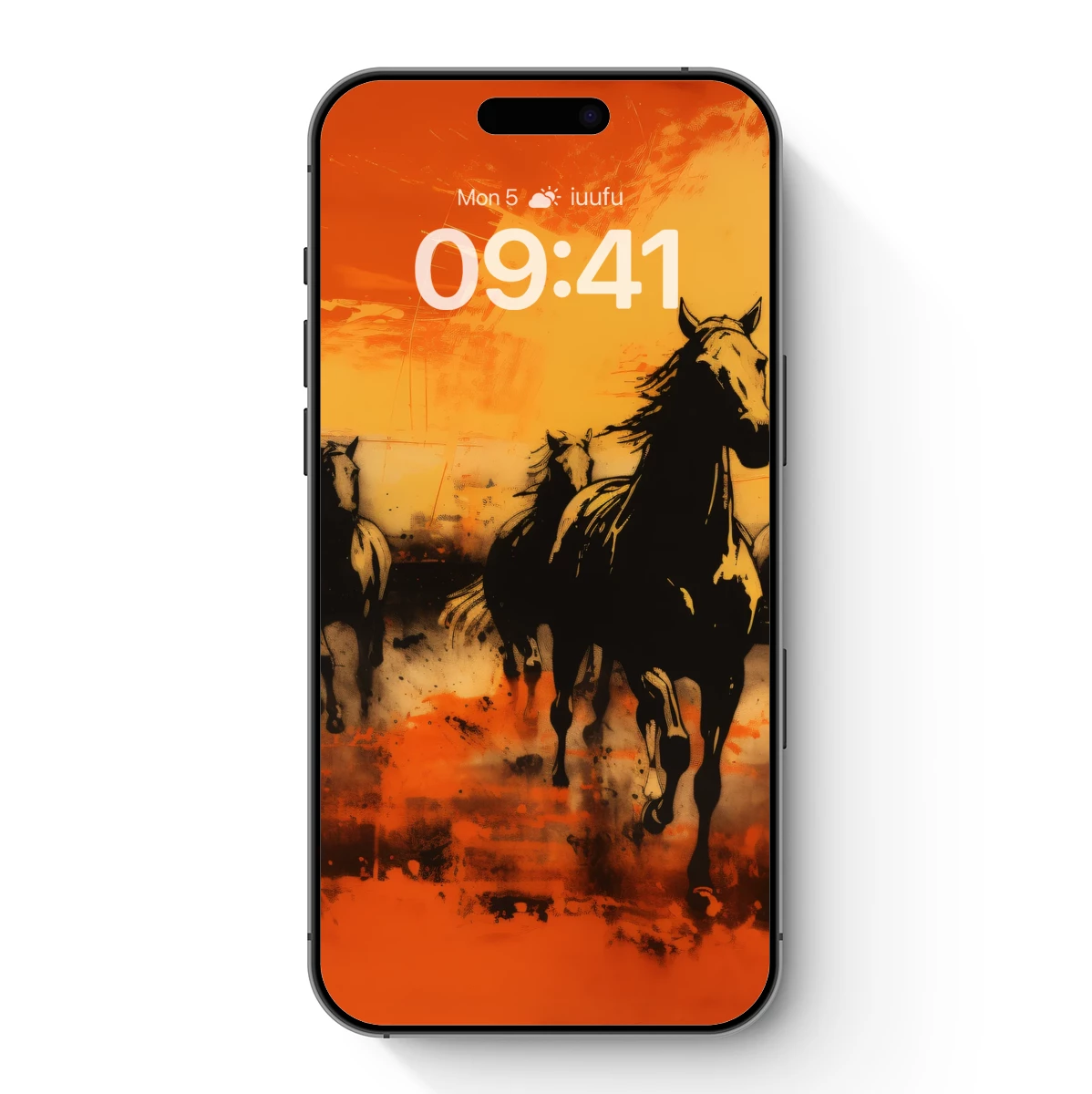 Gallop of Fire: Abstract Horses at Sunset