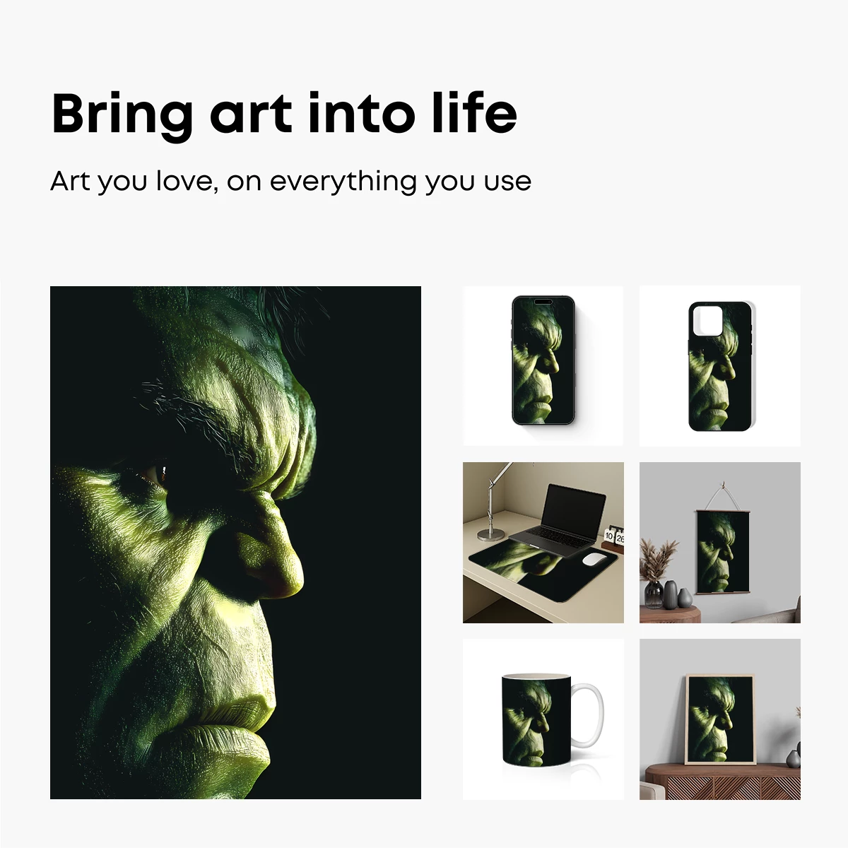 Green Titan's Profile: A Study in Shadows and Light - Image 2