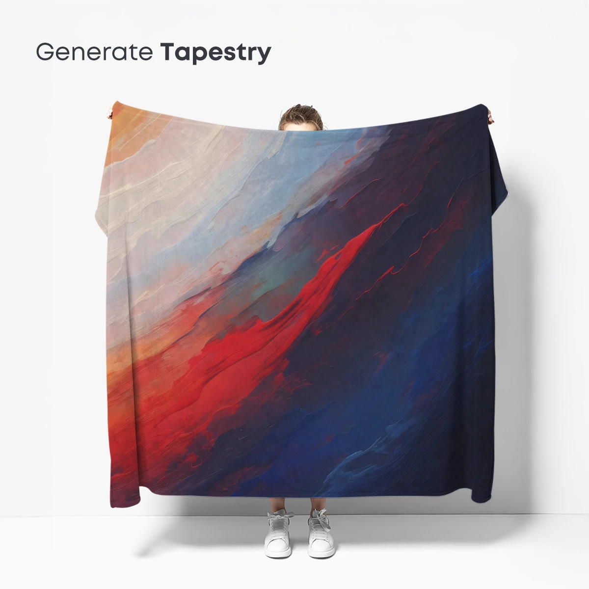 Abstract Sunset Waves: Fusion of Fire and Sea - Image 5