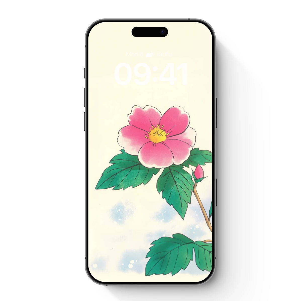 Blooming Pink Elegance: A Whimsical Floral Illustration