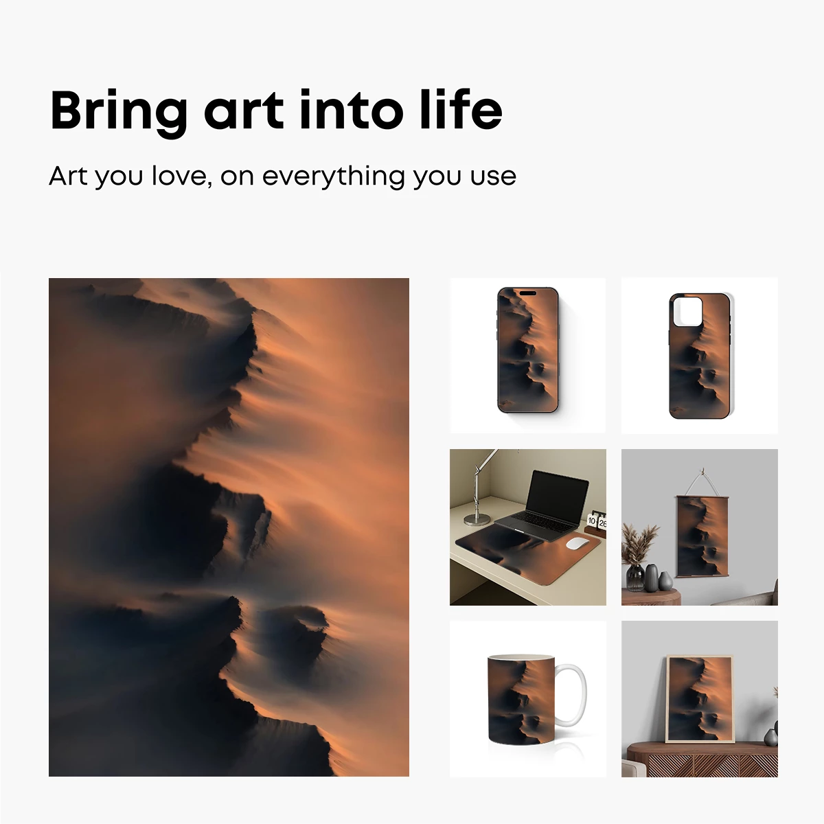 Golden Mist Over Mountain Peaks - Image 2