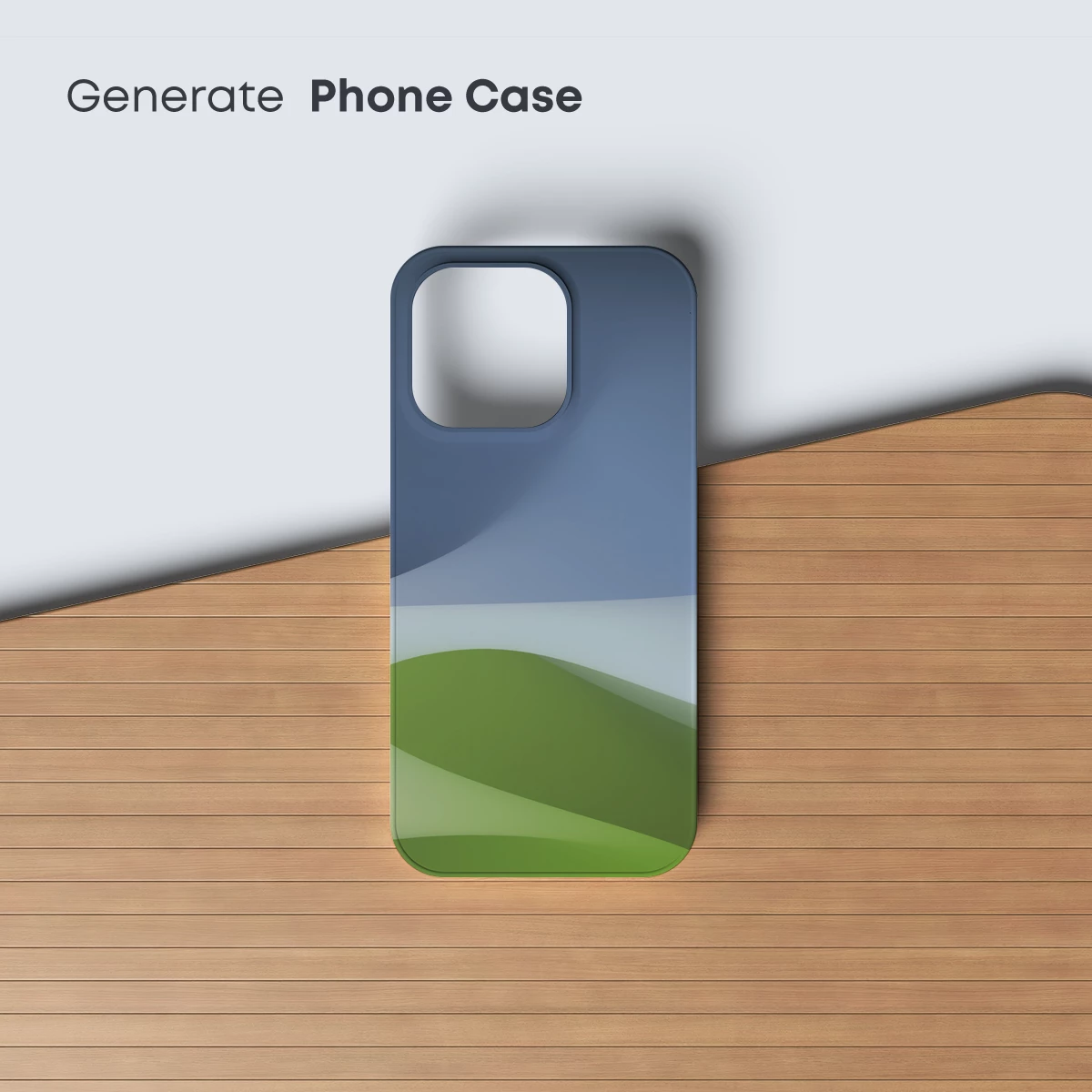 Abstract Horizon: Green Waves and Blue Skies - Image 3